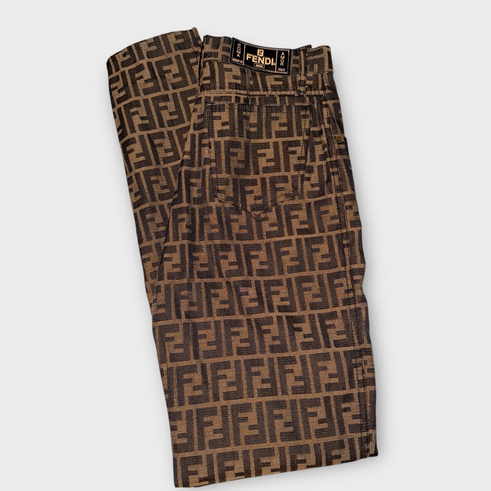 Authentic Vintage Fendi Zucca Monogram Jeans – IT 41 (fits 26/27) - Picture 14 of 16